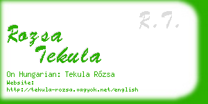rozsa tekula business card